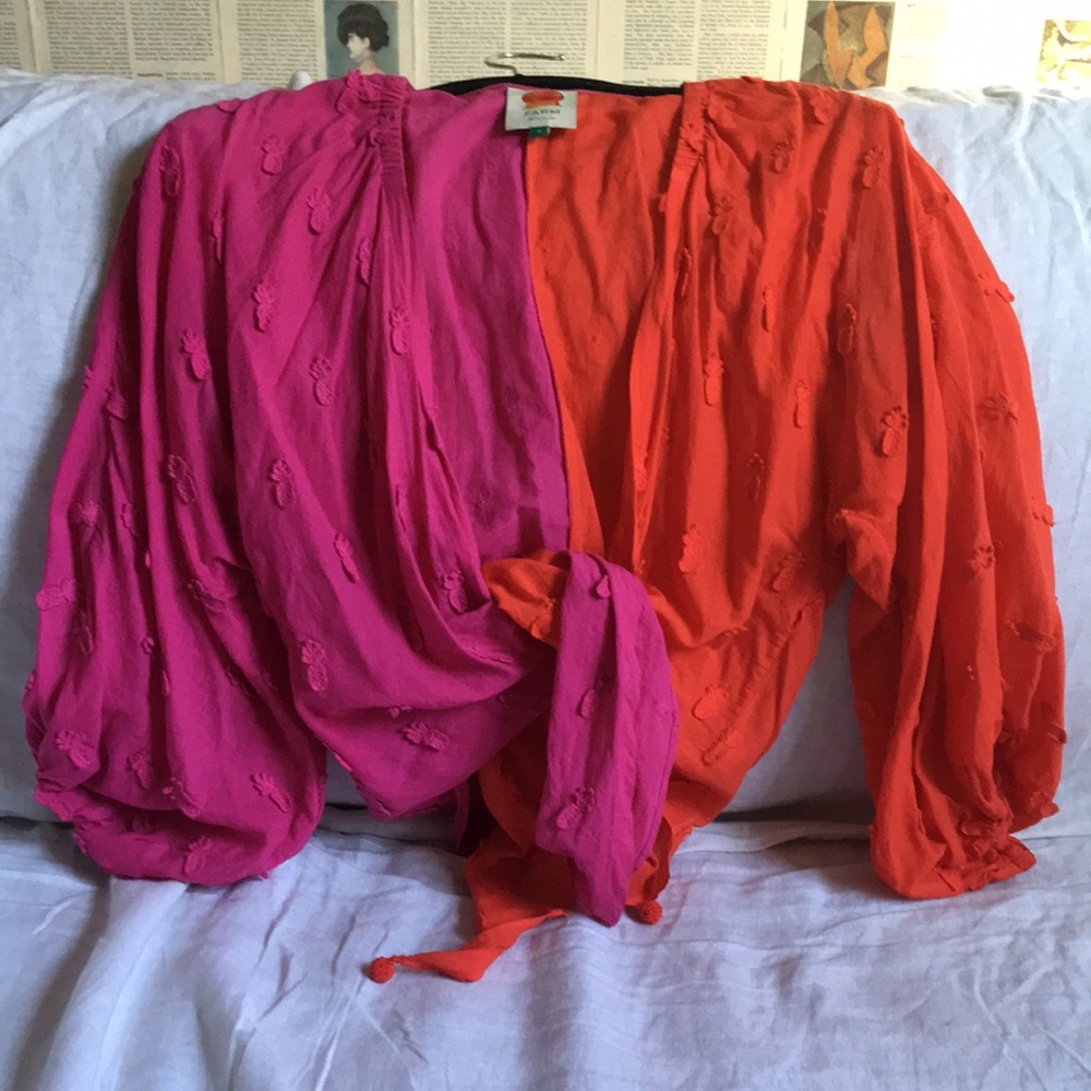 Farm Rio - COLOR BLOCK PINEAPPLE BLOUSE